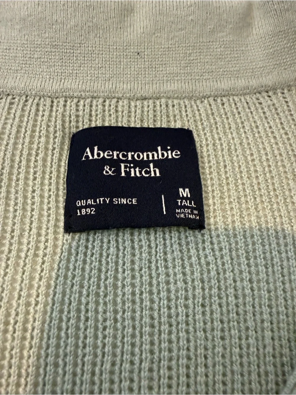 Abercrombie & Fitch Short-Sleeve V-Neck Polo Sweater - Sage